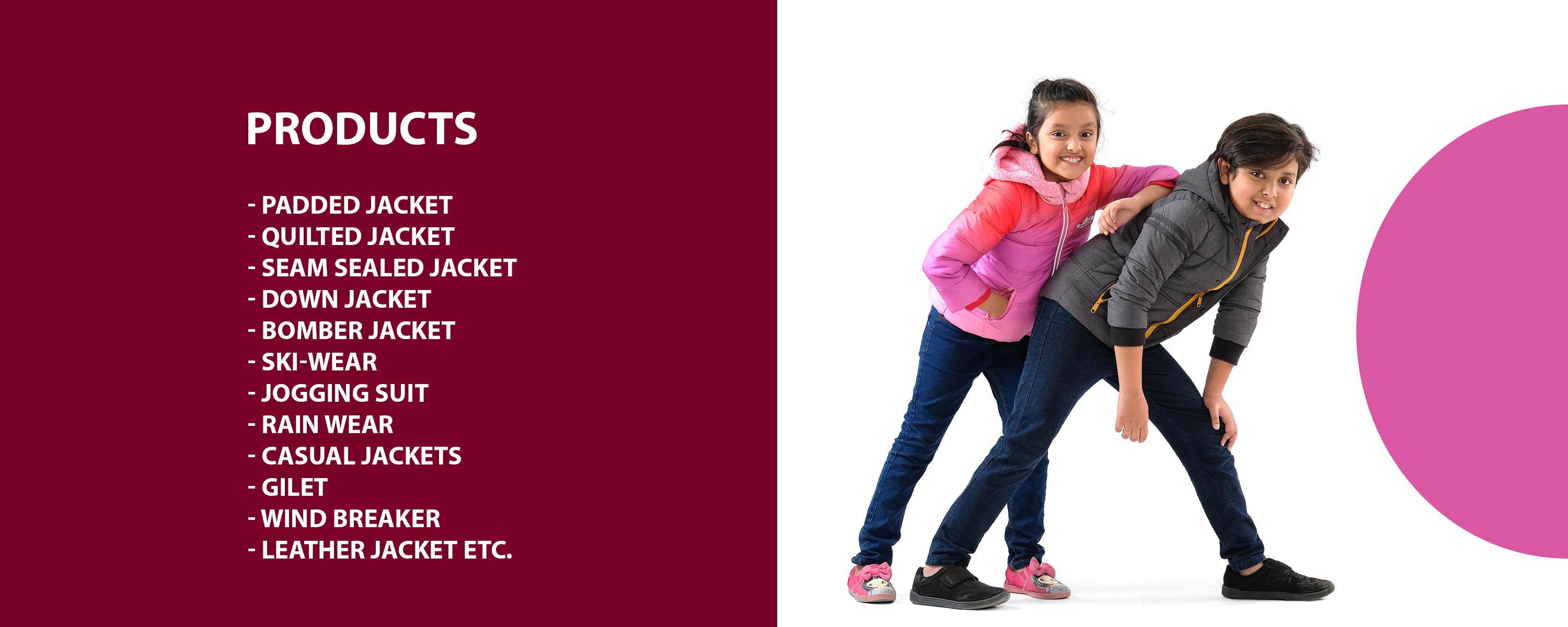 Coated Fabric Kids Garments